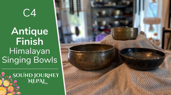 C4 Antique Himalayan Singing Bowls