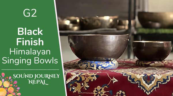 G2 Black Finish Himalayan Singing Bowls